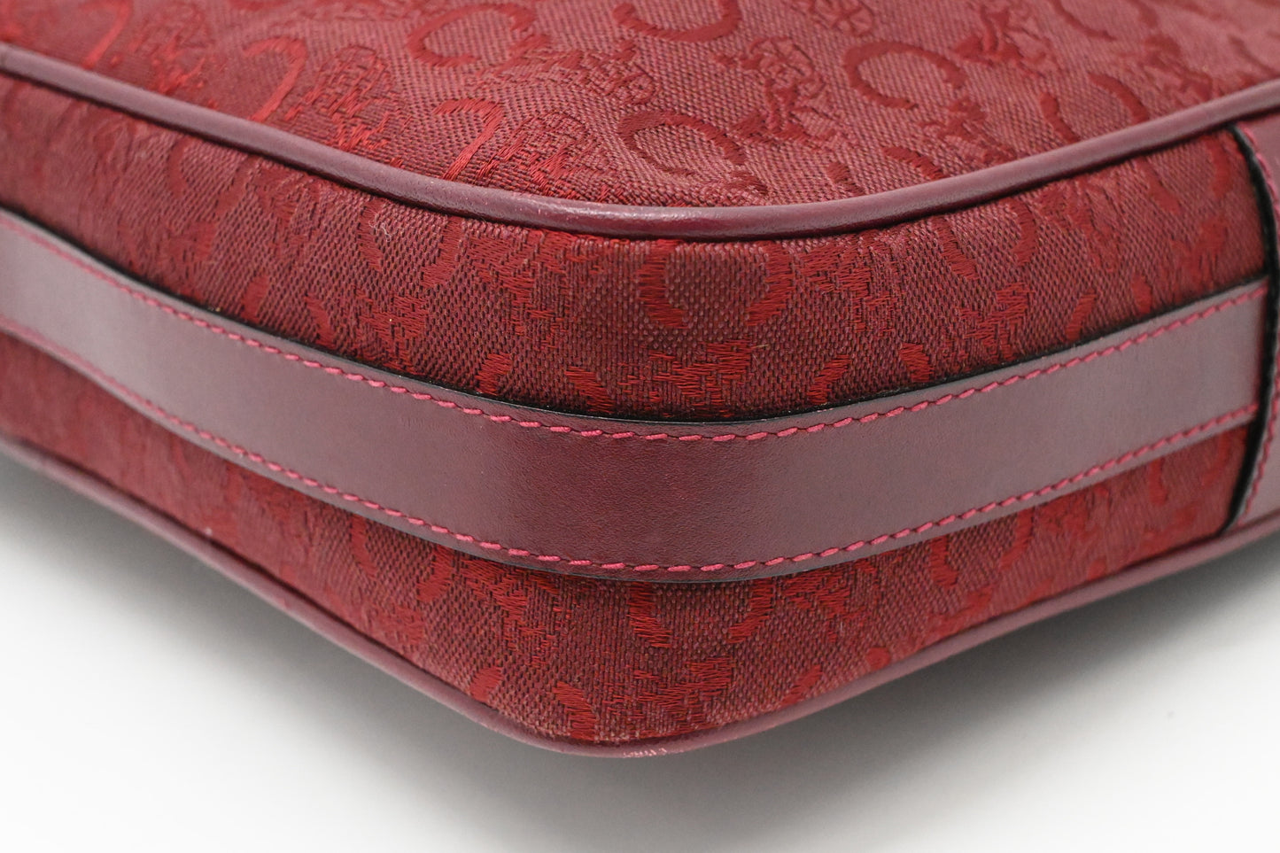 Celine Shoulder Bag in Red Canvas