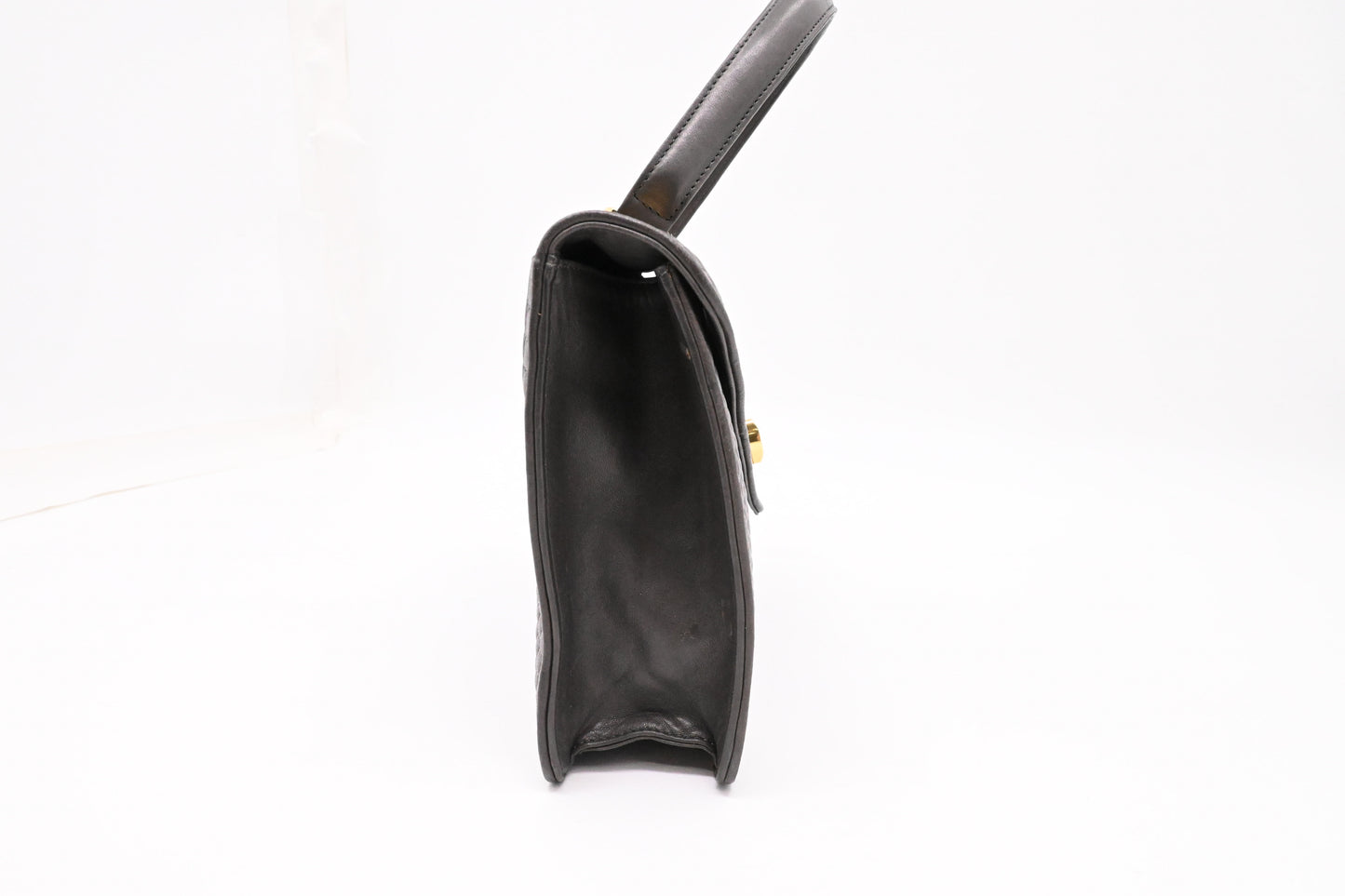 Bally Top Handle Handbag in Gray Quilted Leather