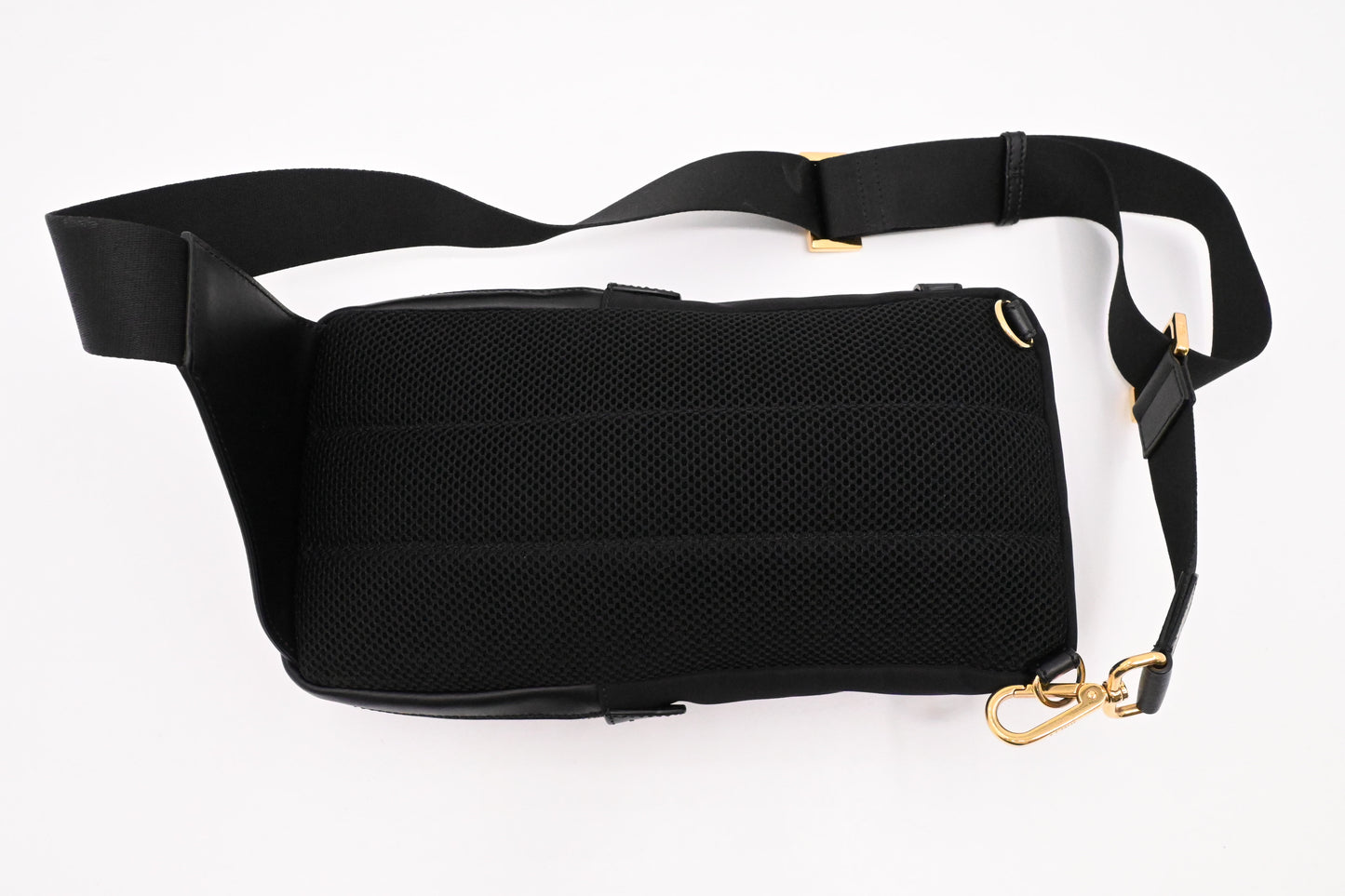 Fendi Monster Crossbody Bag in Black Nylon and Leather