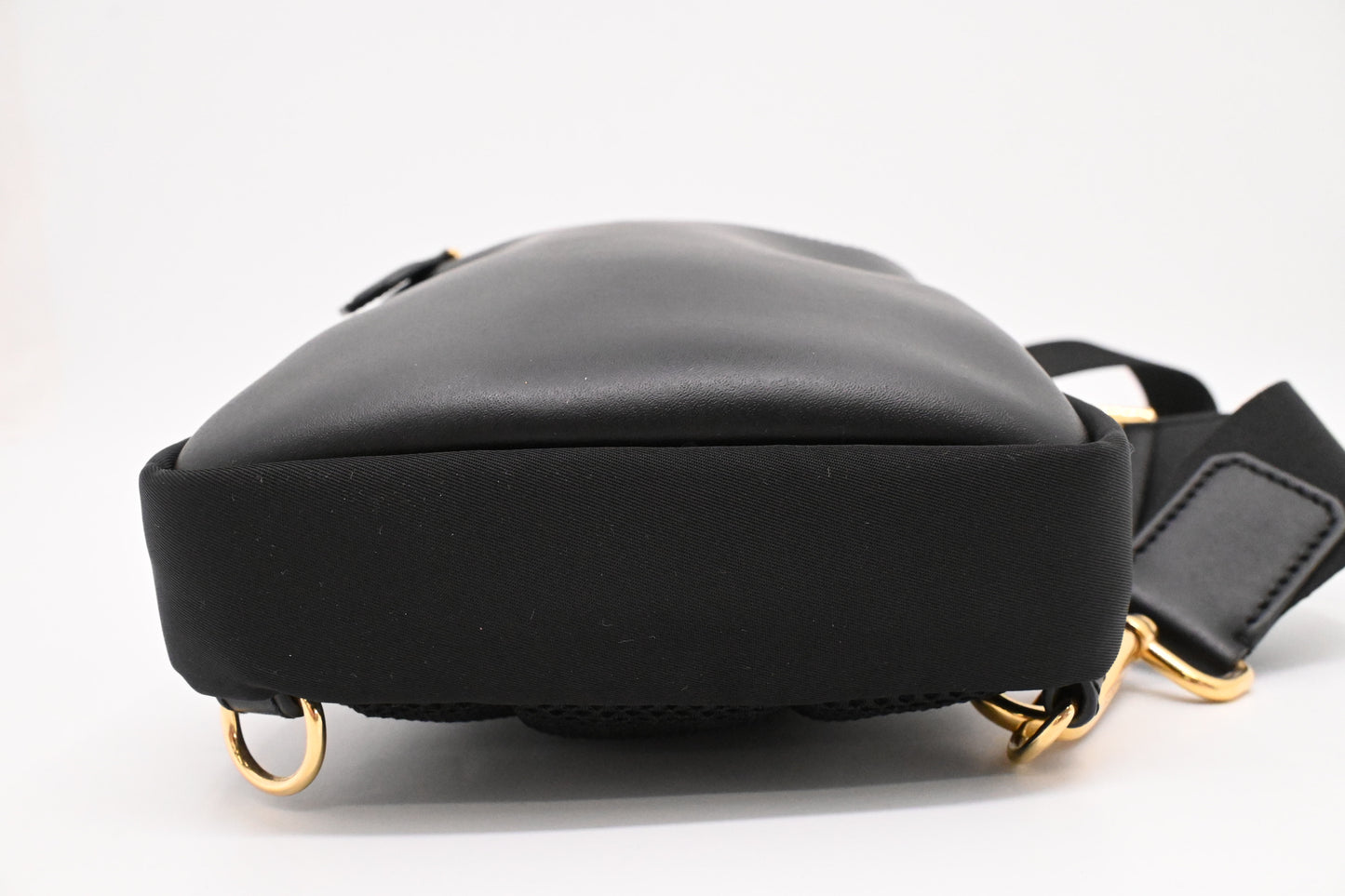 Fendi Monster Crossbody Bag in Black Nylon and Leather