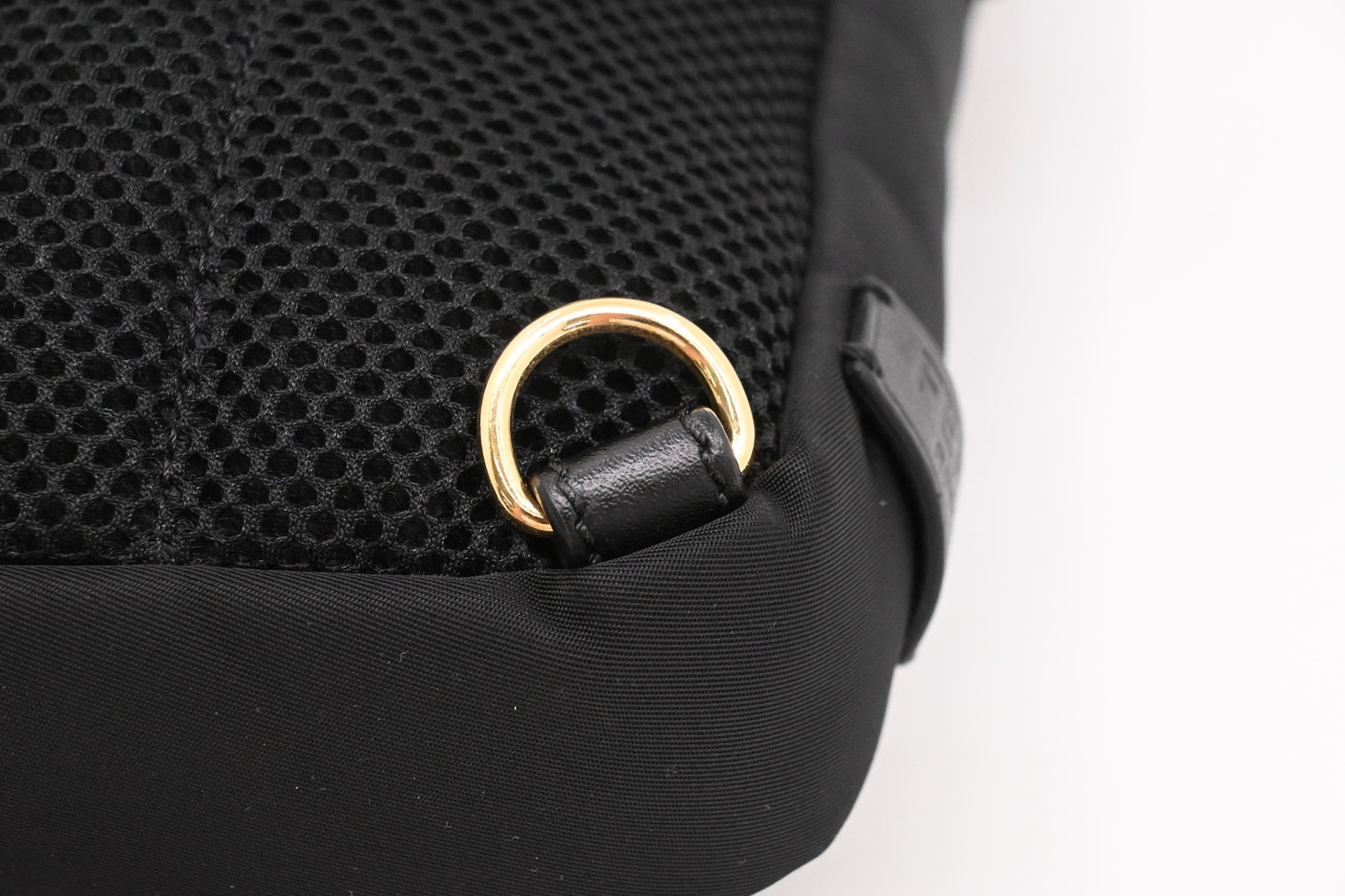 Fendi Monster Crossbody Bag in Black Nylon and Leather