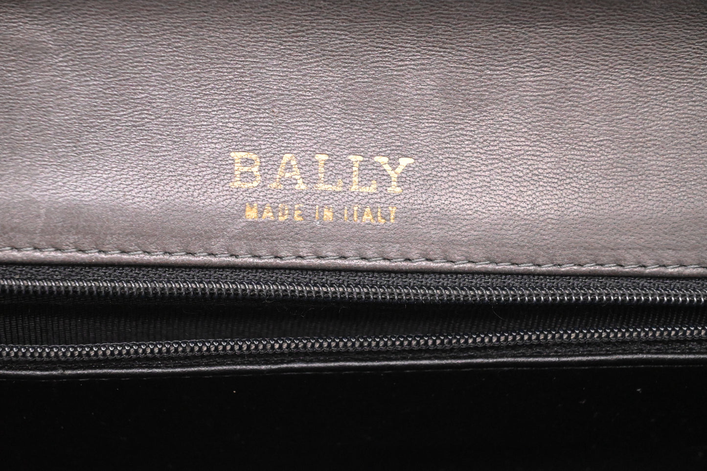 Bally Top Handle Handbag in Gray Quilted Leather