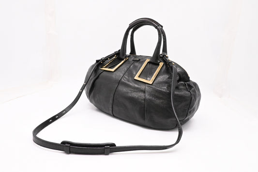 Chloe Large Ethel in Black Leather
