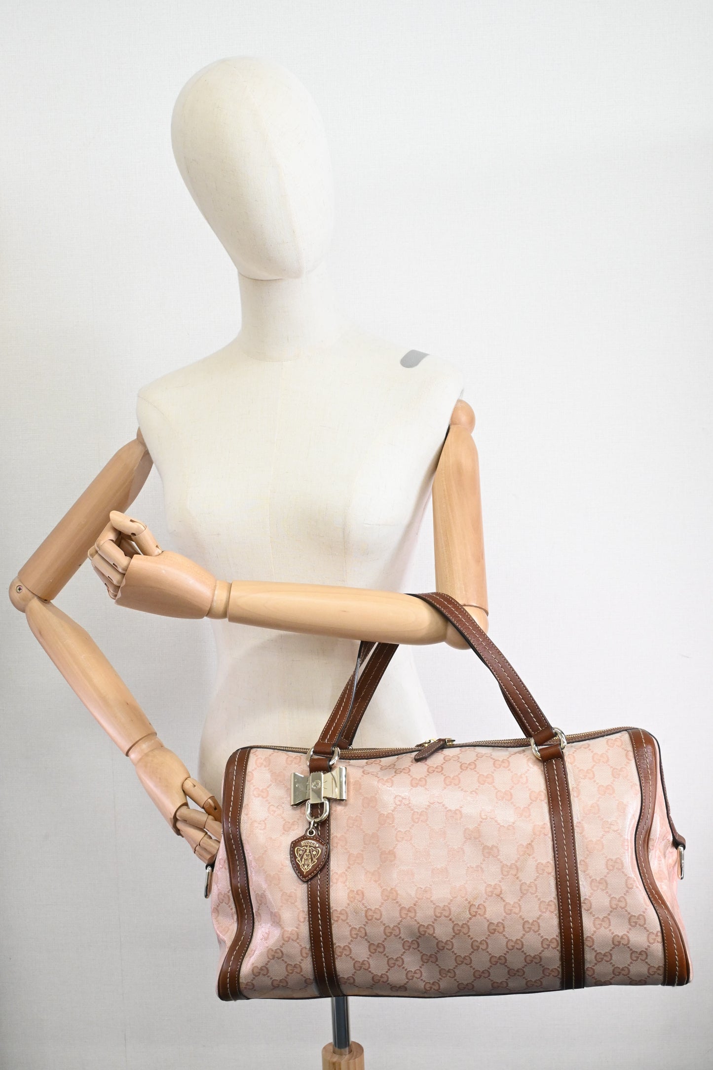 Gucci Boston Bag in Pink Crystal Canvas