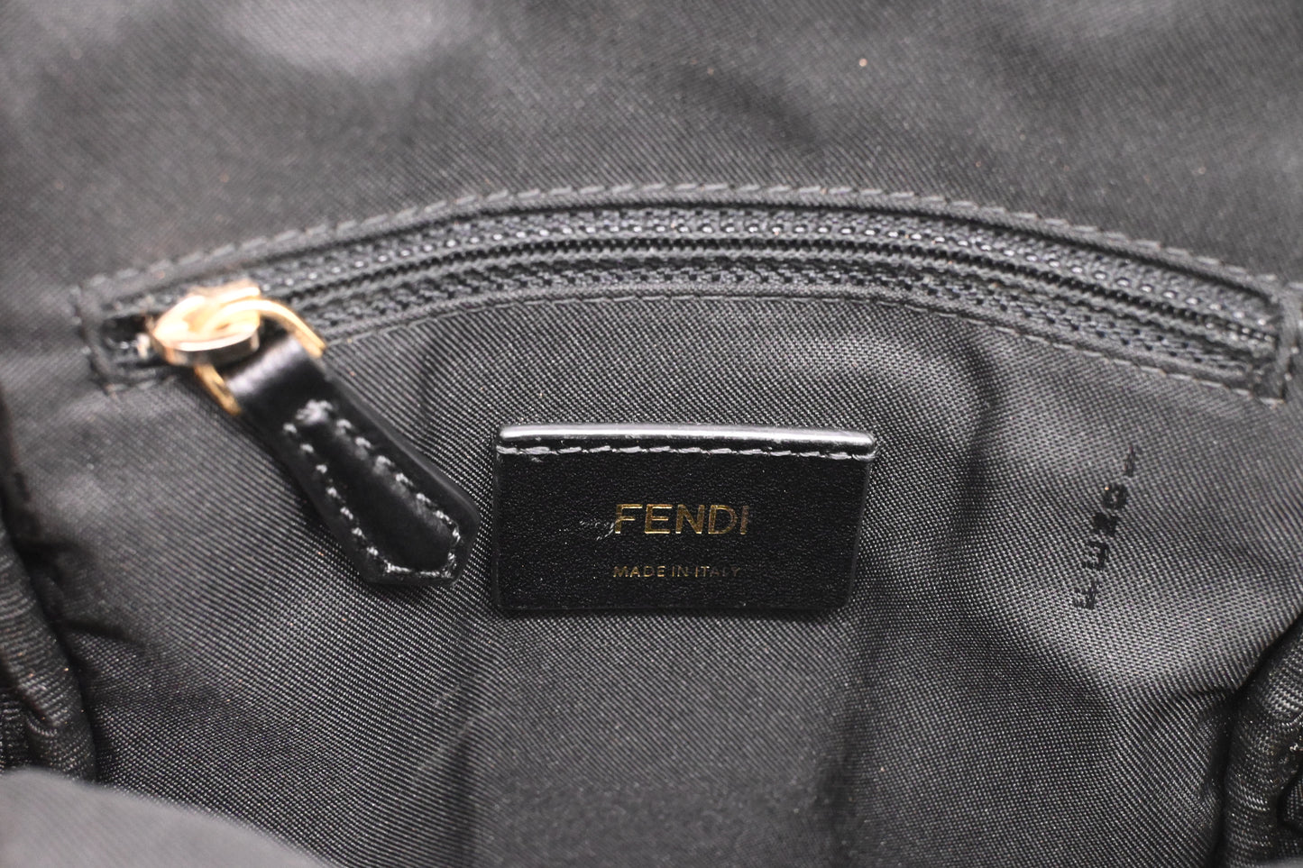 Fendi Monster Crossbody Bag in Black Nylon and Leather