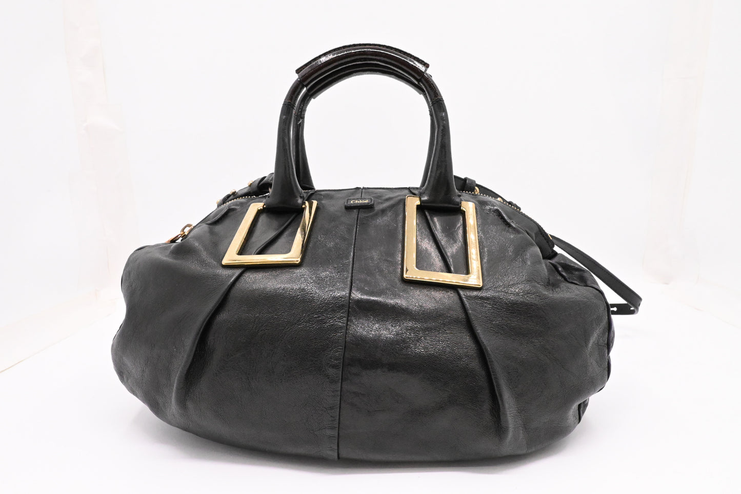 Chloe Large Ethel in Black Leather