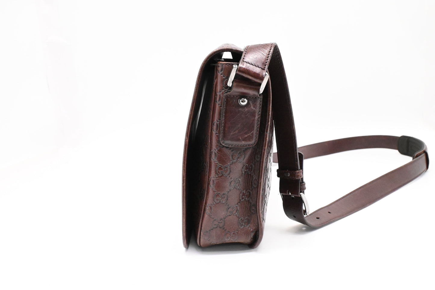 Gucci Messenger Bag in Dark Brown Guccissima Leather