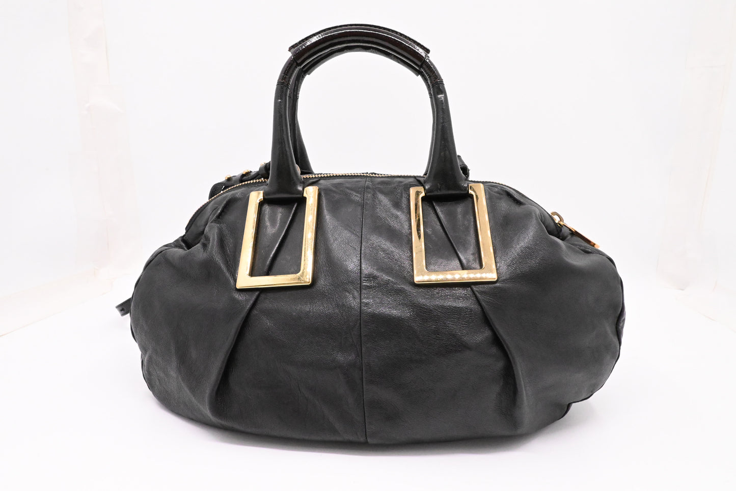 Chloe Large Ethel in Black Leather