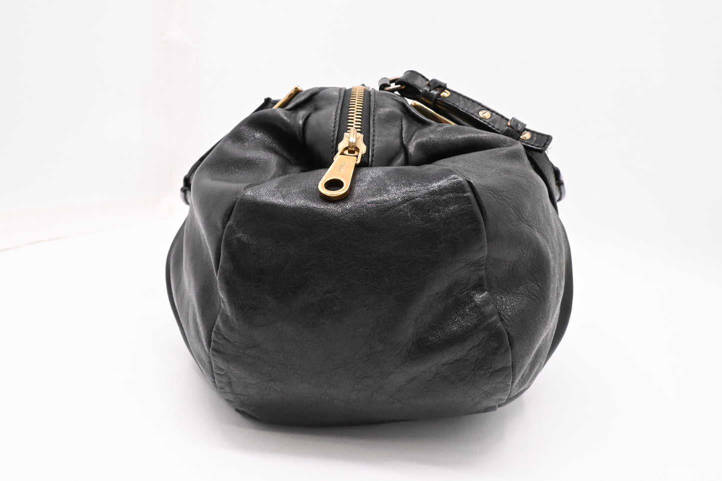 Chloe Large Ethel in Black Leather