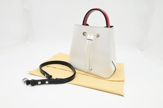 Louis Vuitton Neo Noe BB in White Epi Leather