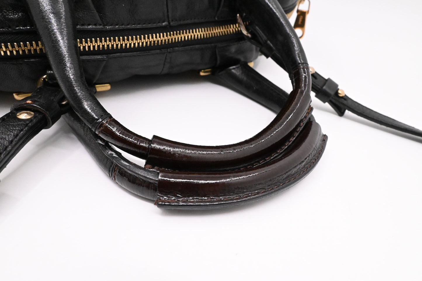 Chloe Large Ethel in Black Leather