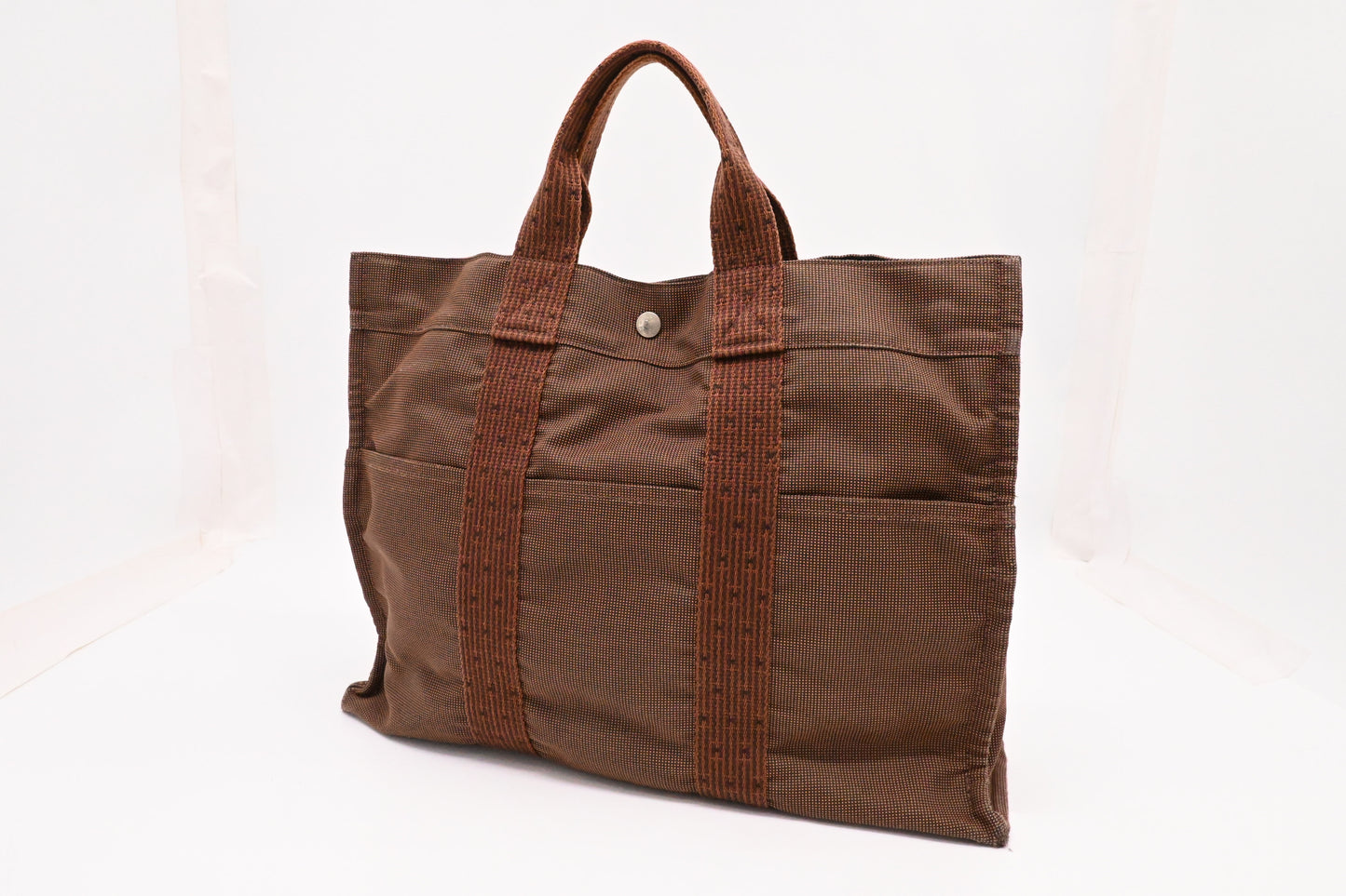 Hermes Fourre-Tout Tote in Brown Canvas