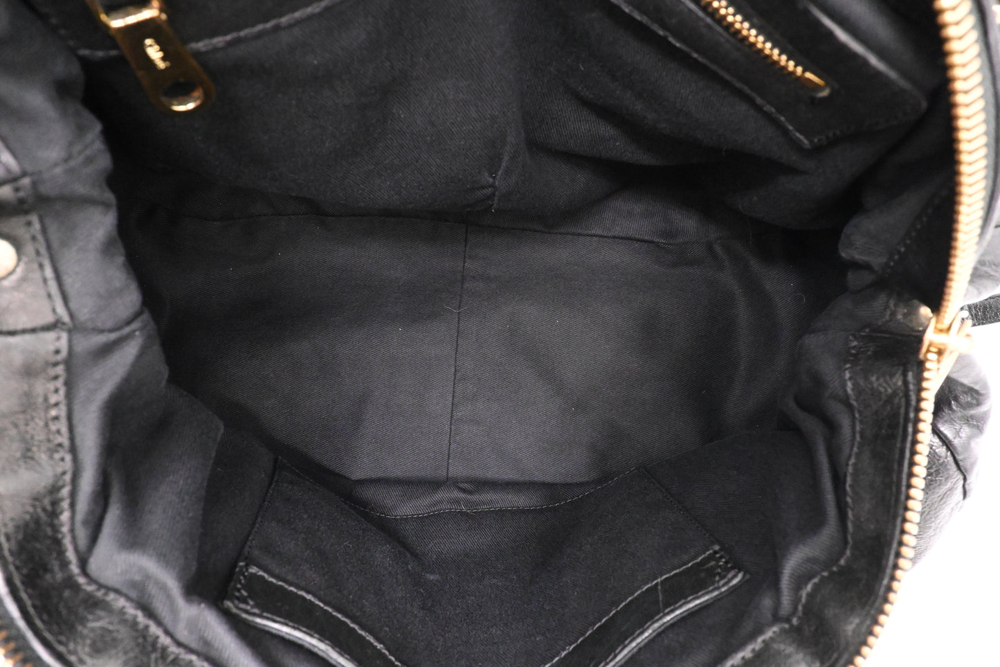 Chloe Large Ethel in Black Leather