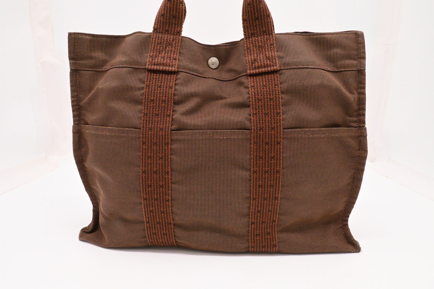Hermes Fourre-Tout Tote in Brown Canvas