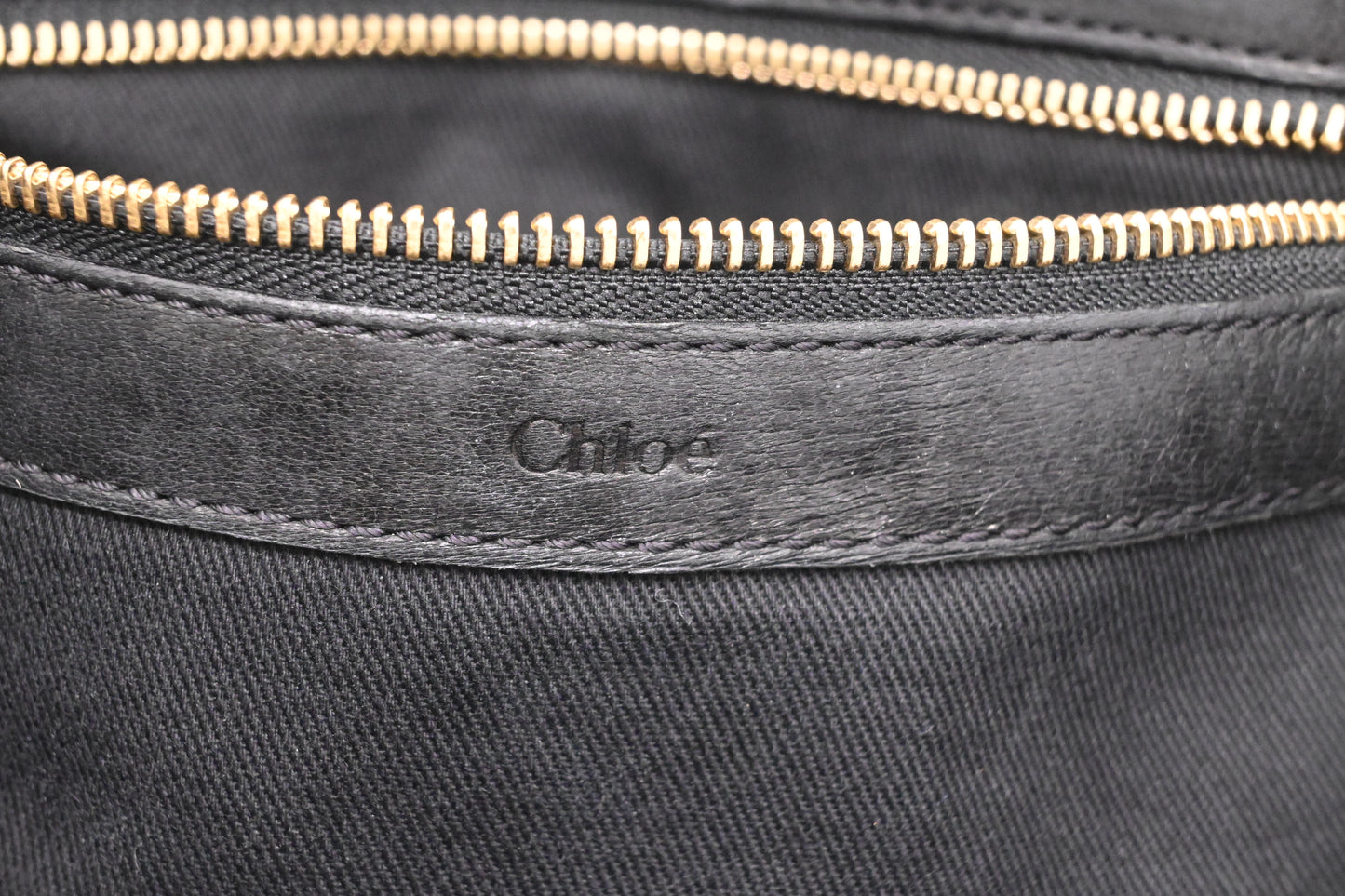 Chloe Large Ethel in Black Leather