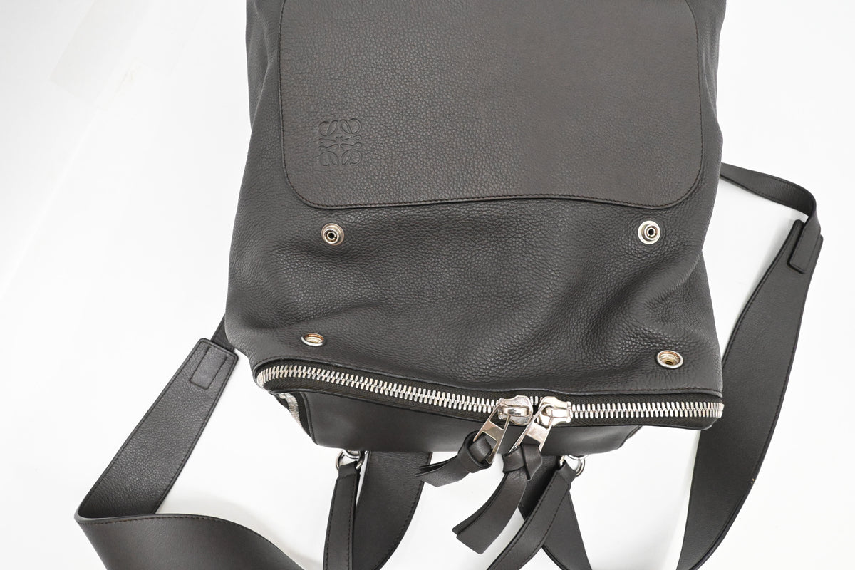 Loewe Backpack in Gray Leather