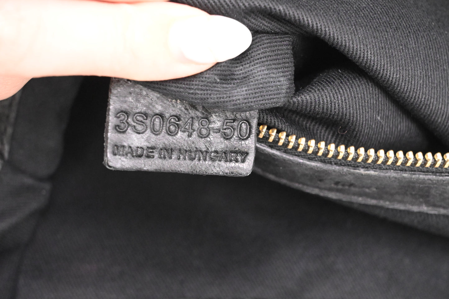 Chloe Large Ethel in Black Leather
