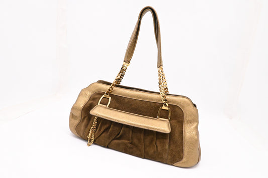 Cartier La Dona Shoulder Bag in Gold Leather