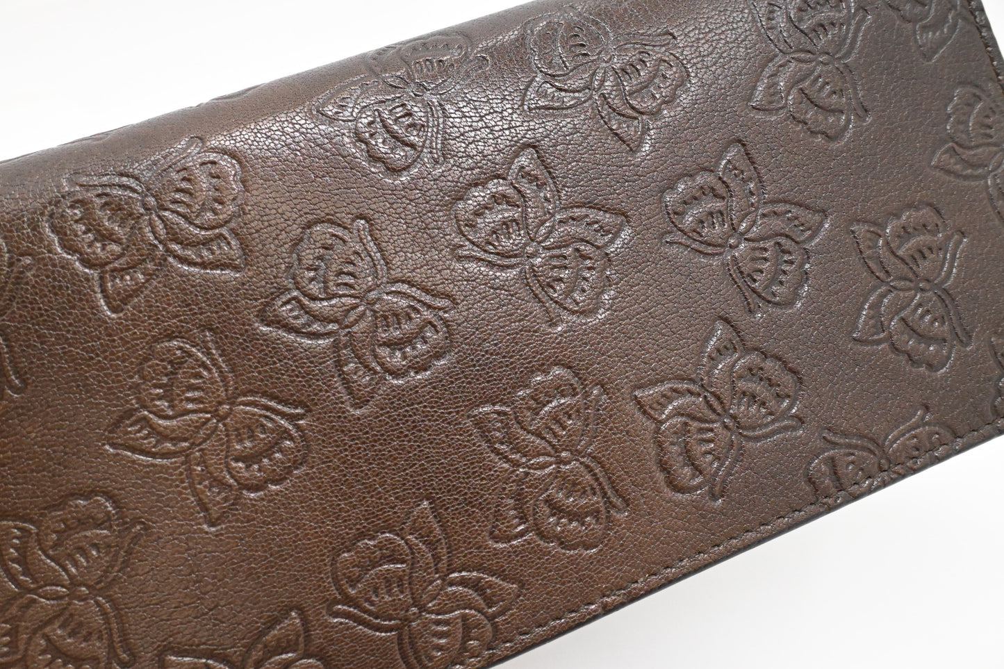 Bottega Veneta Butterflies Wallet on Chain in Brown Leather