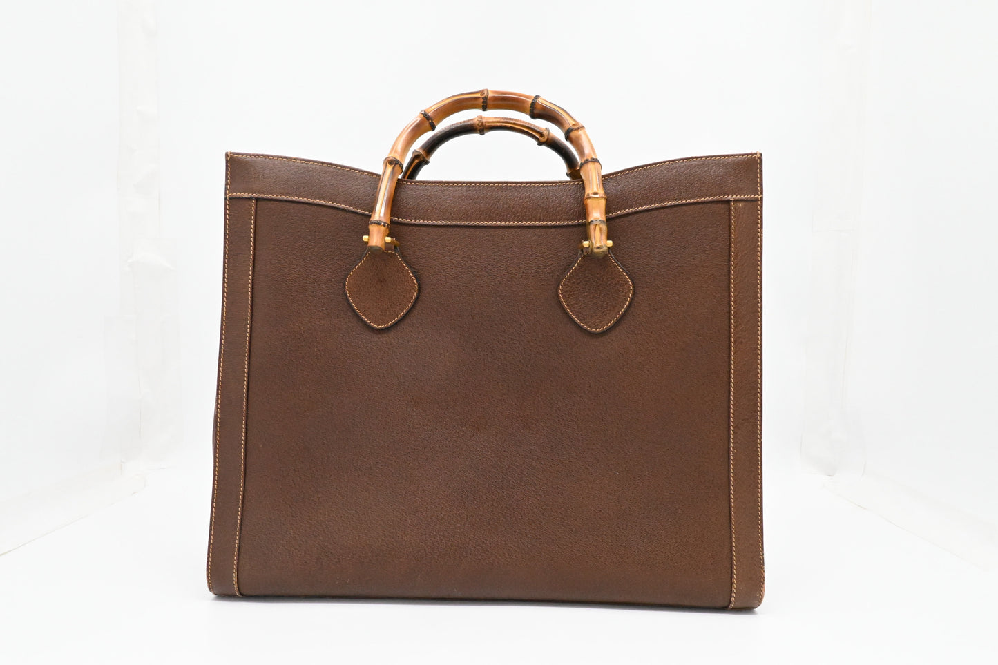 Gucci Diana Bamboo Tote in Brown Leather