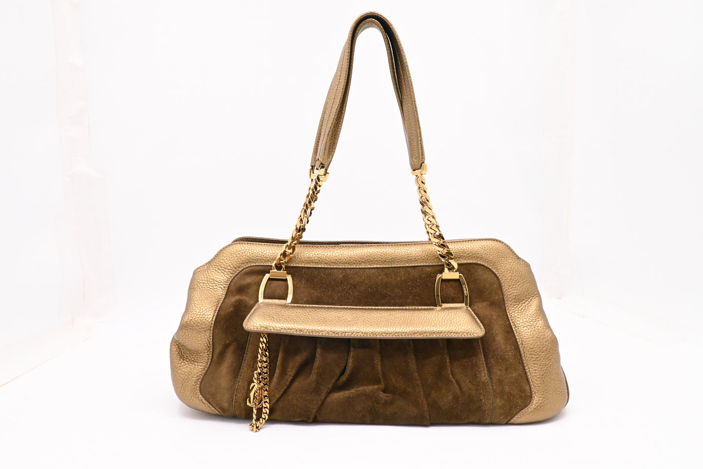 Cartier La Dona Shoulder Bag in Gold Leather