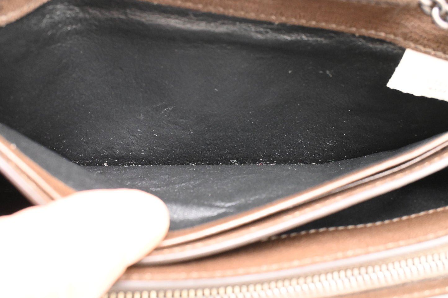 Bottega Veneta Butterflies Wallet on Chain in Brown Leather