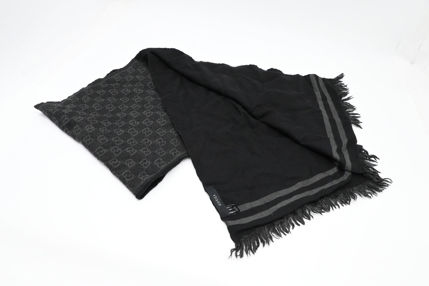 Gucci Shawl in Gray Wool and Silk