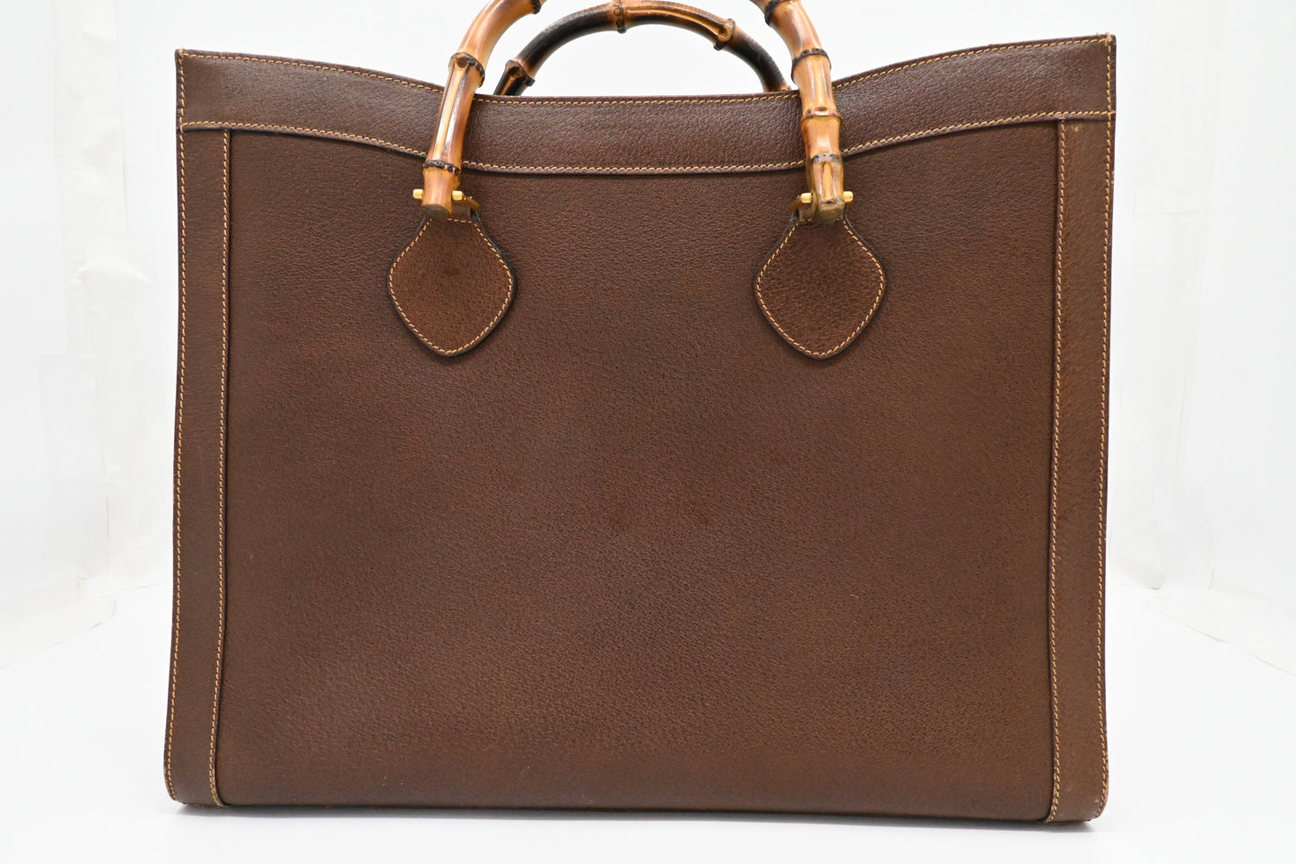 Gucci Diana Bamboo Tote in Brown Leather