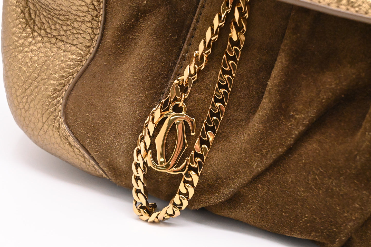 Cartier La Dona Shoulder Bag in Gold Leather