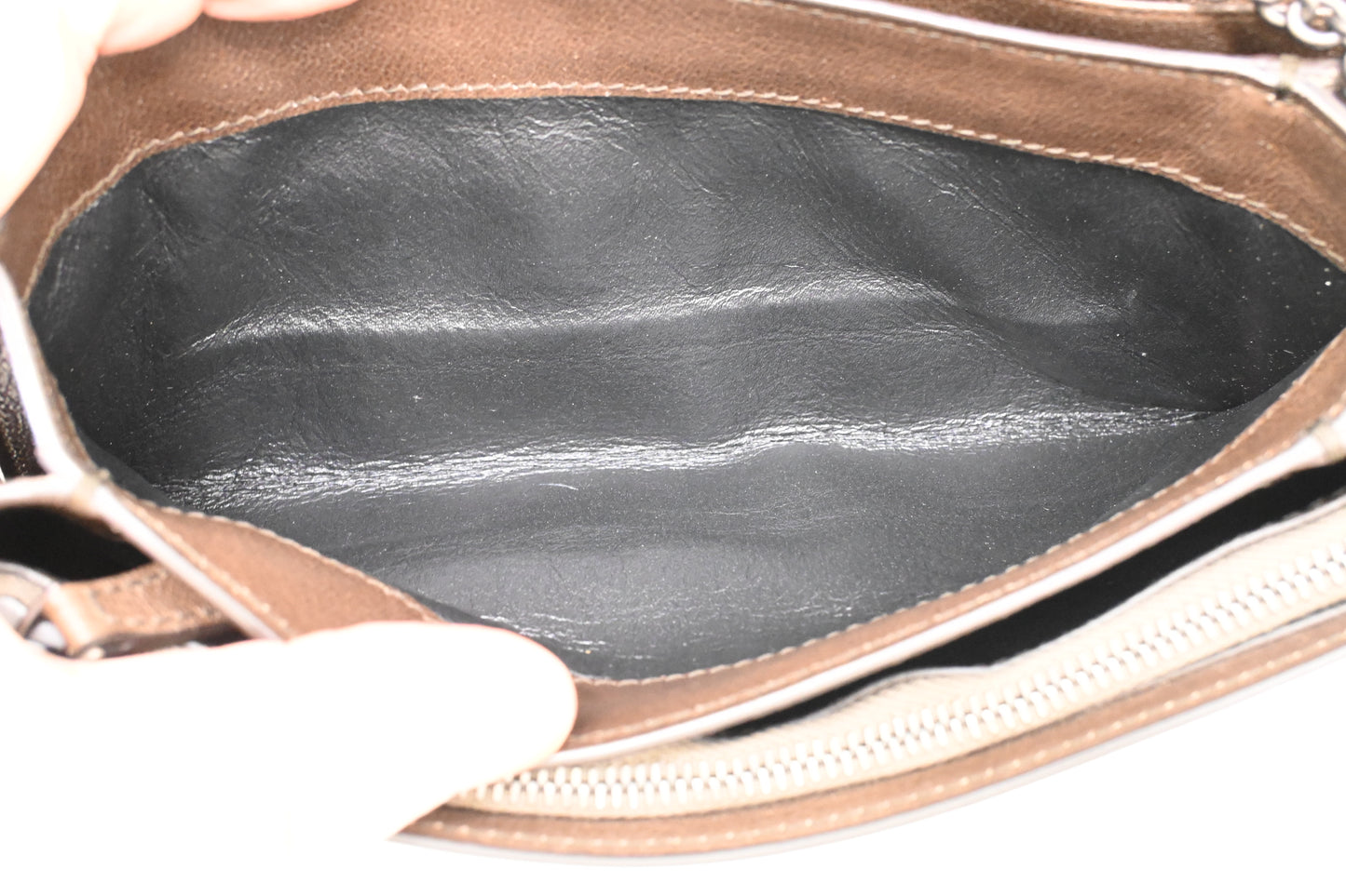 Bottega Veneta Butterflies Wallet on Chain in Brown Leather