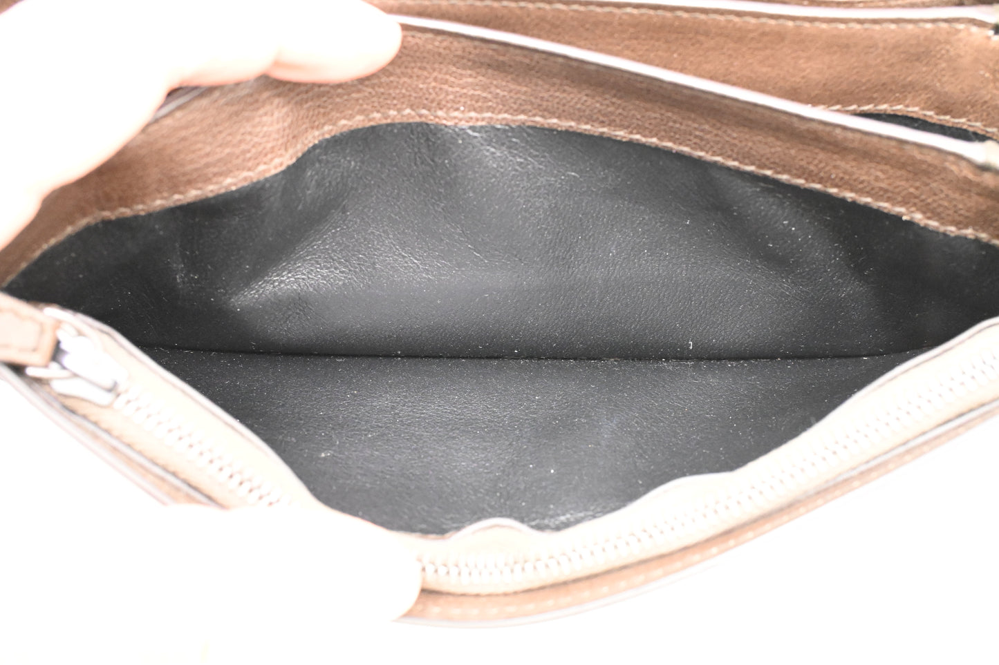 Bottega Veneta Butterflies Wallet on Chain in Brown Leather