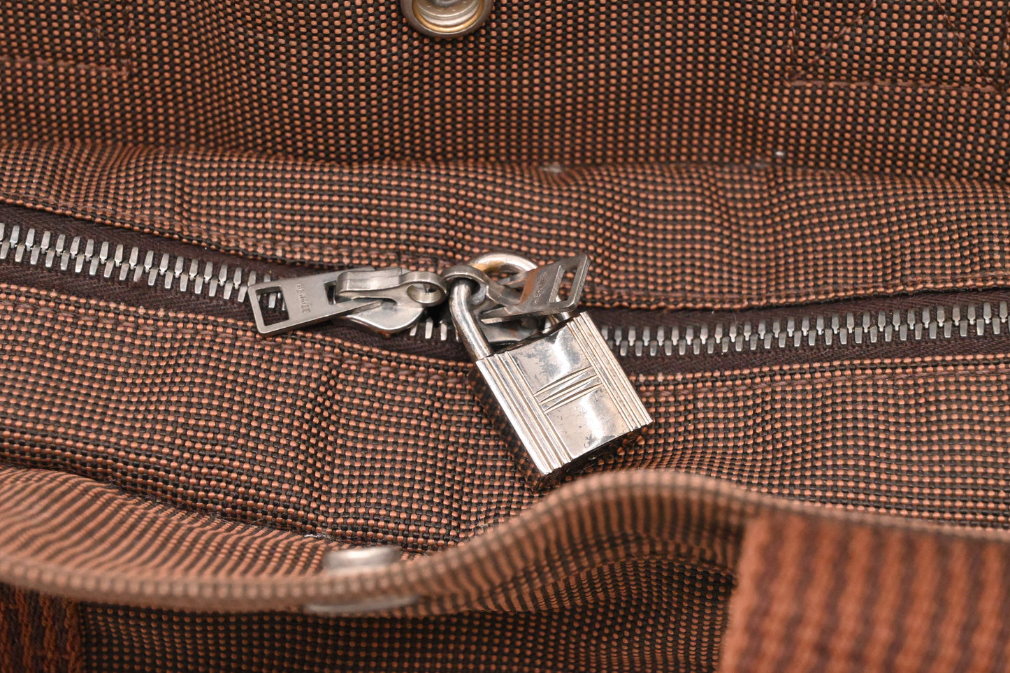 Hermes Fourre-Tout Tote in Brown Canvas