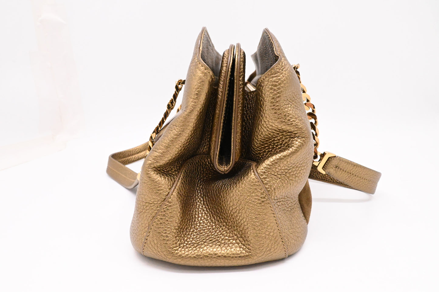 Cartier La Dona Shoulder Bag in Gold Leather