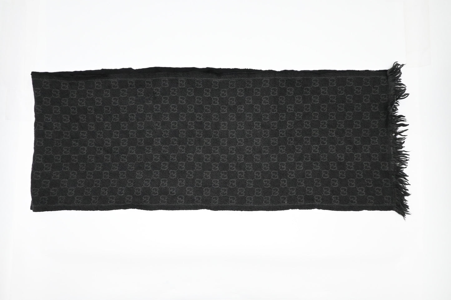 Gucci Shawl in Gray Wool and Silk