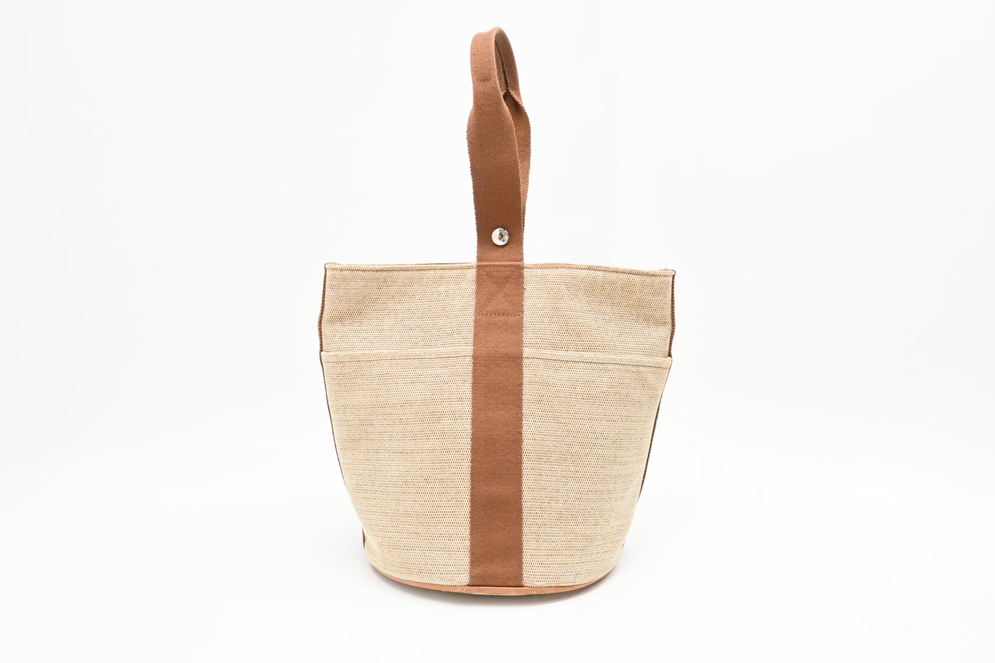 Hermes Saxo MM in Beige Canvas