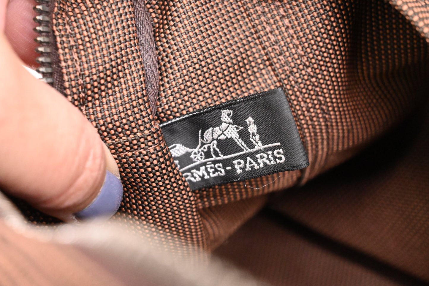 Hermes Fourre-Tout Tote in Brown Canvas