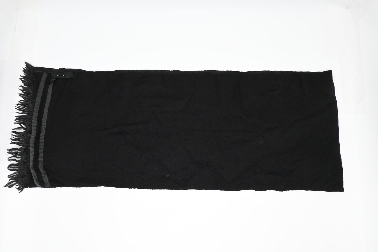 Gucci Shawl in Gray Wool and Silk