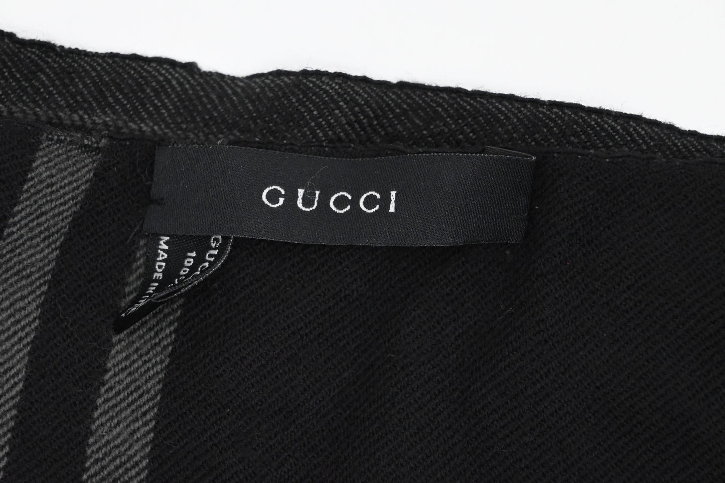 Gucci Shawl in Gray Wool and Silk