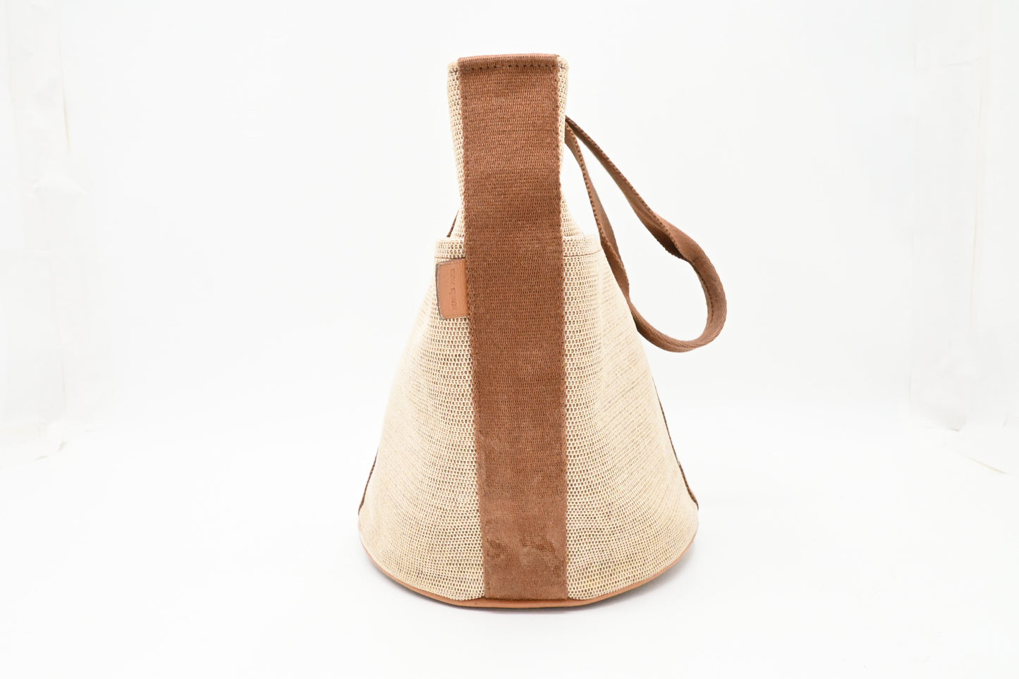 Hermes Saxo MM in Beige Canvas