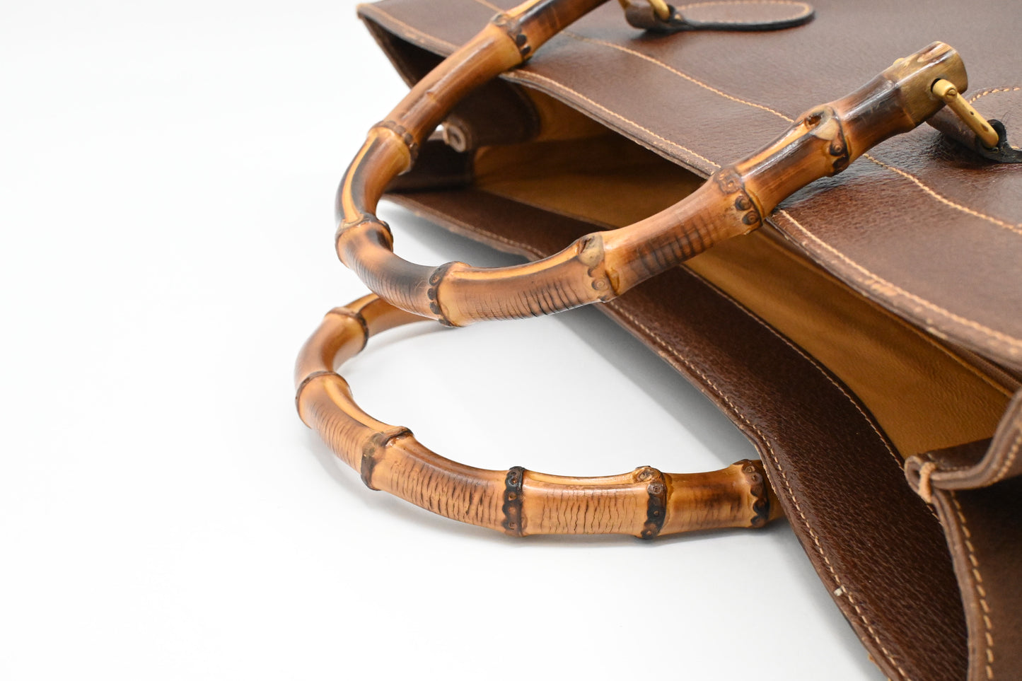 Gucci Diana Bamboo Tote in Brown Leather