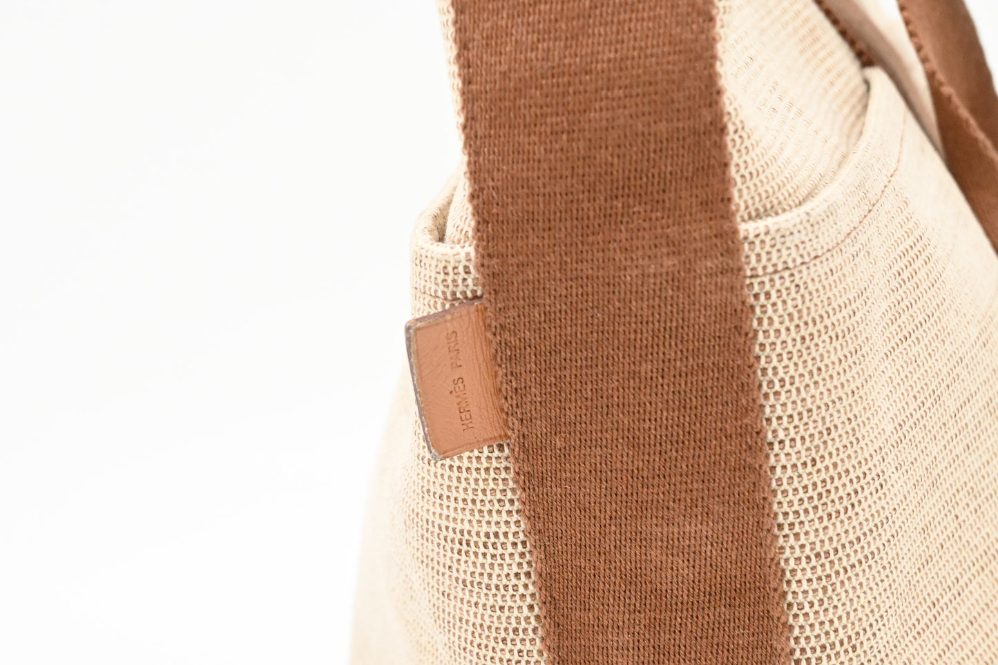 Hermes Saxo MM in Beige Canvas