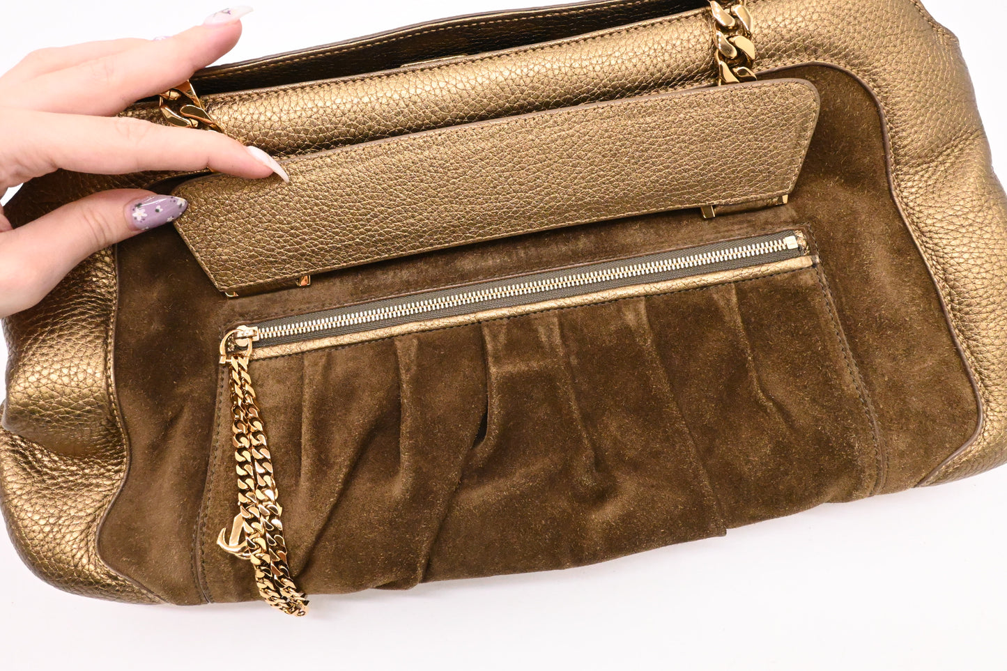 Cartier La Dona Shoulder Bag in Gold Leather