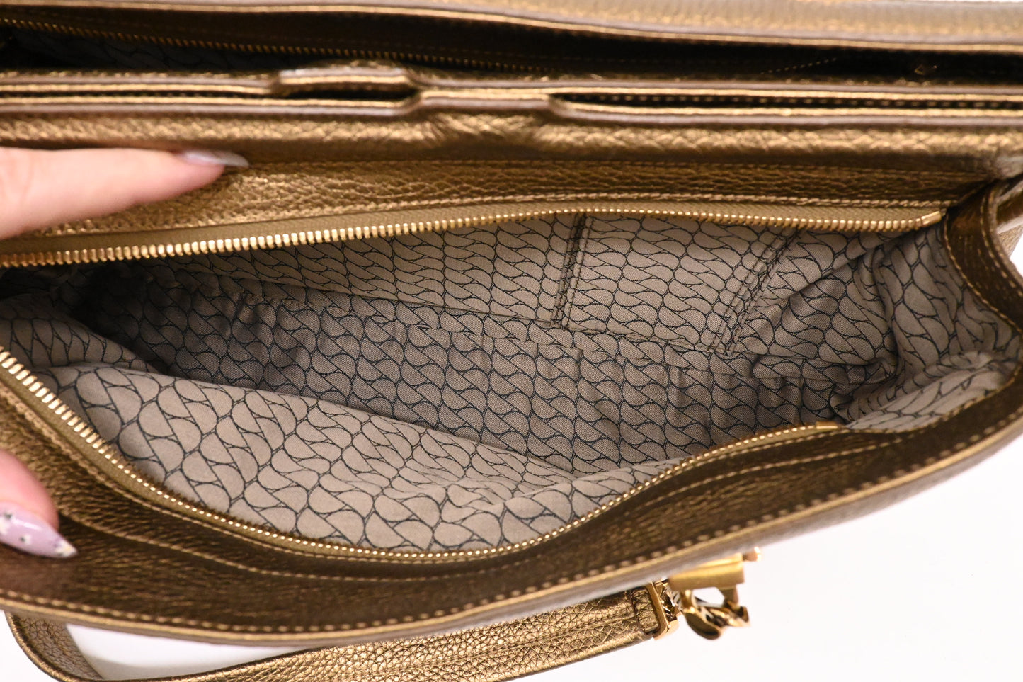 Cartier La Dona Shoulder Bag in Gold Leather