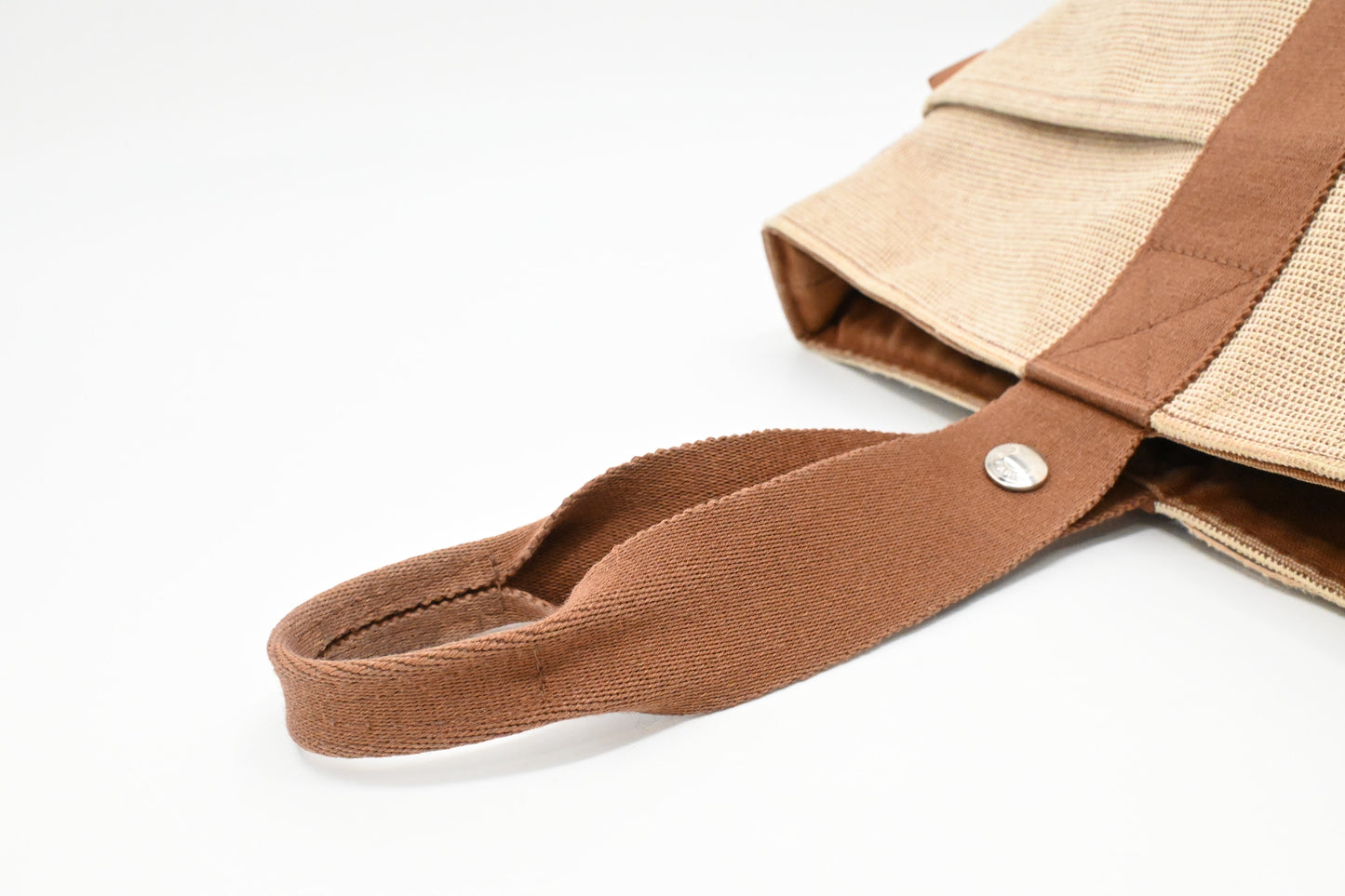 Hermes Saxo MM in Beige Canvas