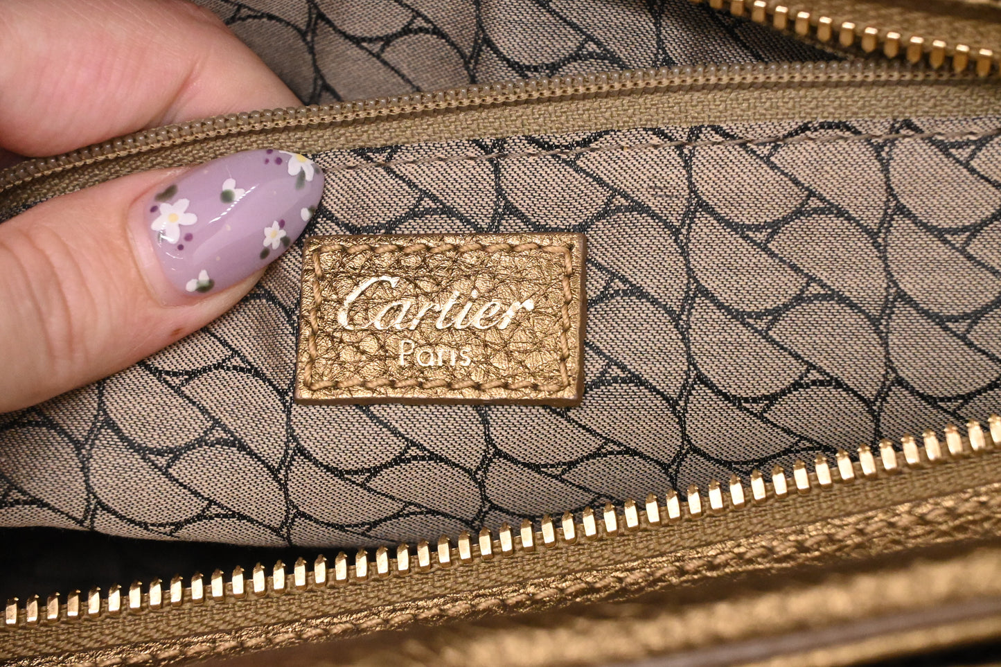 Cartier La Dona Shoulder Bag in Gold Leather