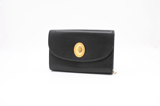 Dior Chain Shoulder Bag in Black Leather