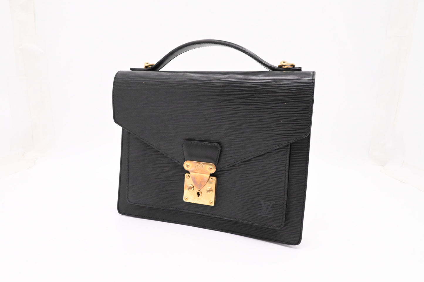 Louis Vuitton Monceau in Black Epi Leather