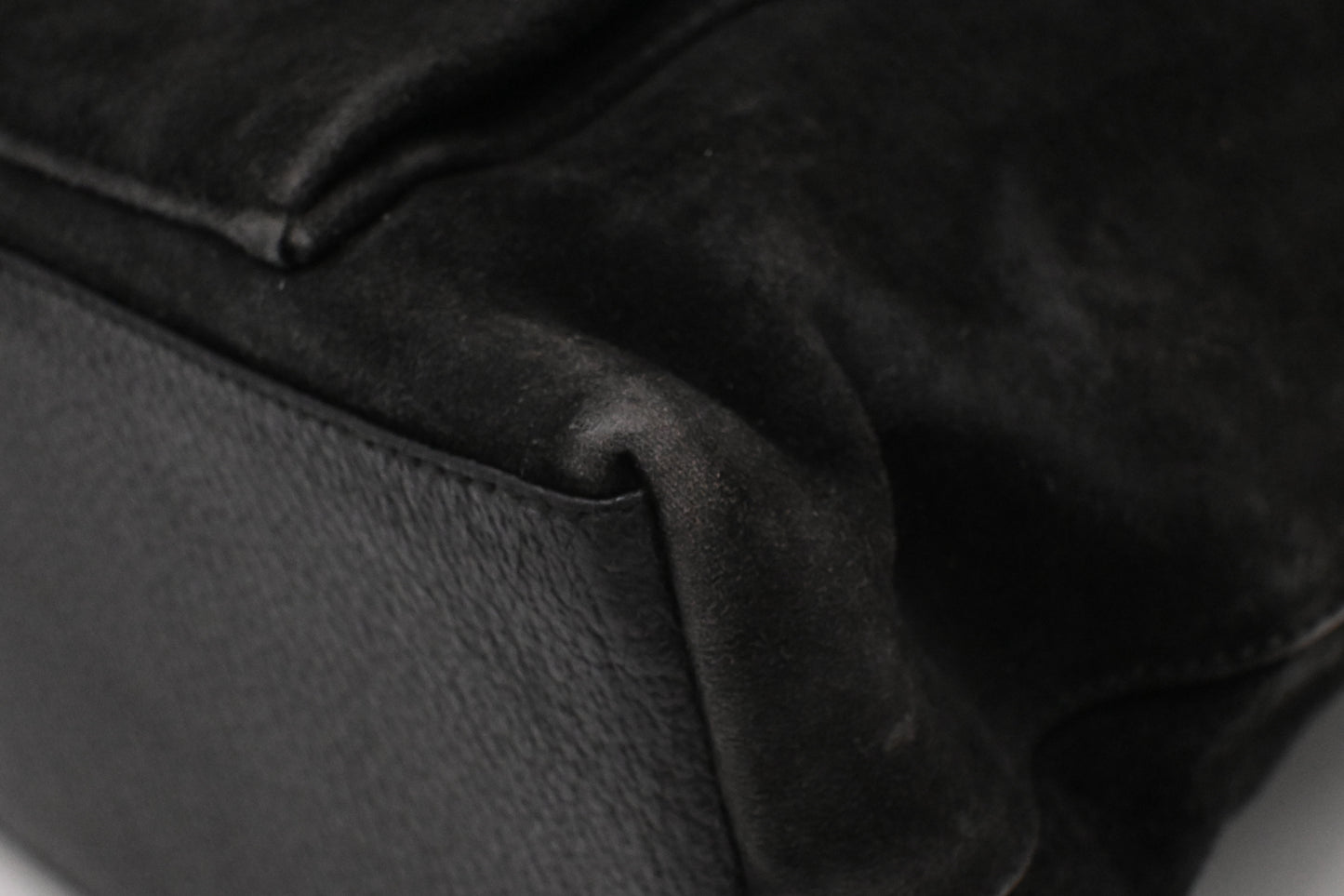 Gucci Bamboo Handbag in Black Suede