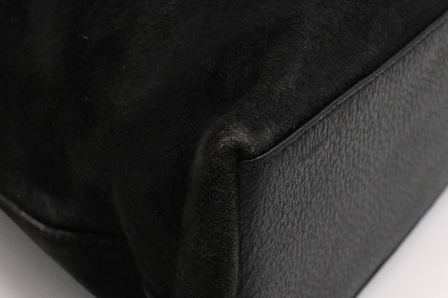 Gucci Bamboo Handbag in Black Suede