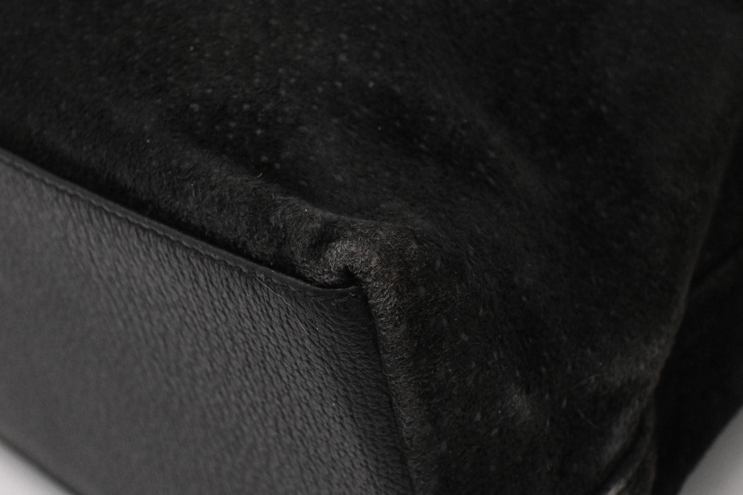 Gucci Bamboo Handbag in Black Suede